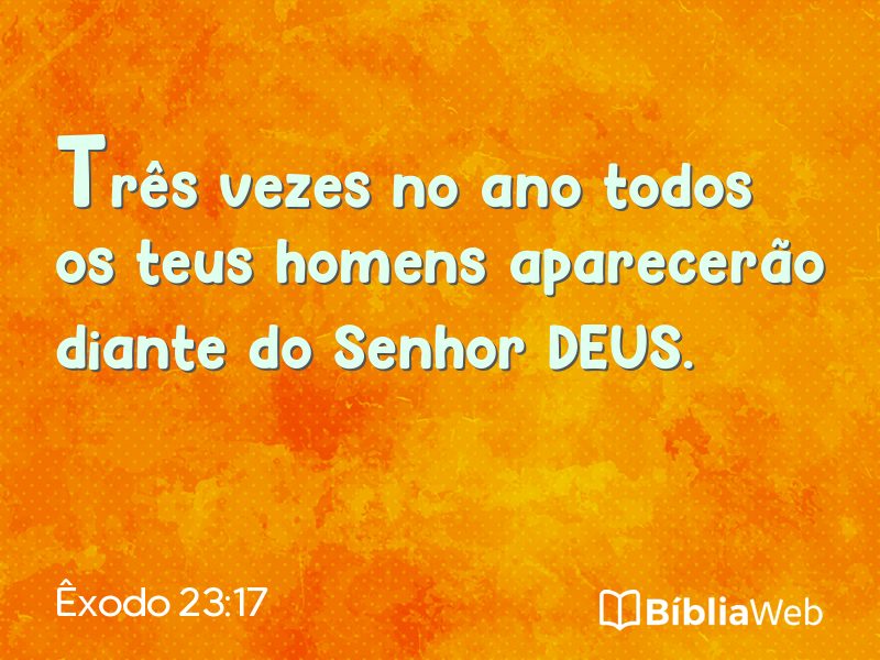 Êxodo 23:17 em imagem para compartilhar