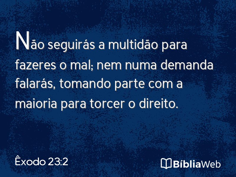 Êxodo 23:2 em imagem para compartilhar