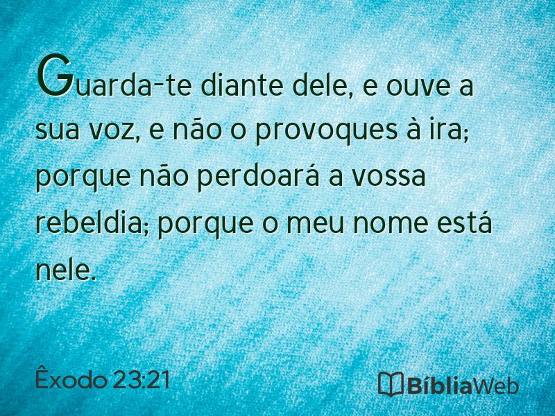 Êxodo 23:21 em imagem para compartilhar