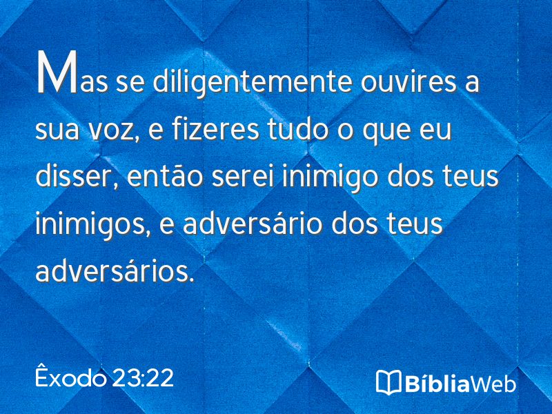 Êxodo 23:22 em imagem para compartilhar