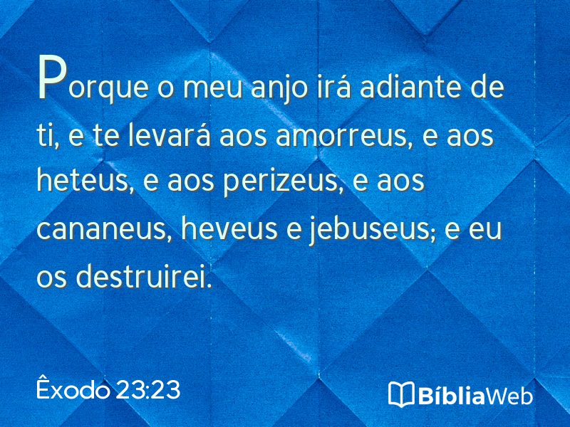 Êxodo 23:23 em imagem para compartilhar