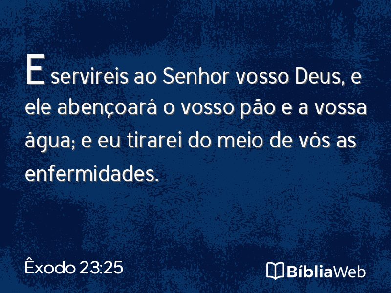 Êxodo 23:25 em imagem para compartilhar