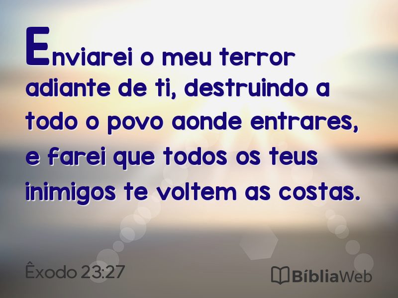 Êxodo 23:27 em imagem para compartilhar