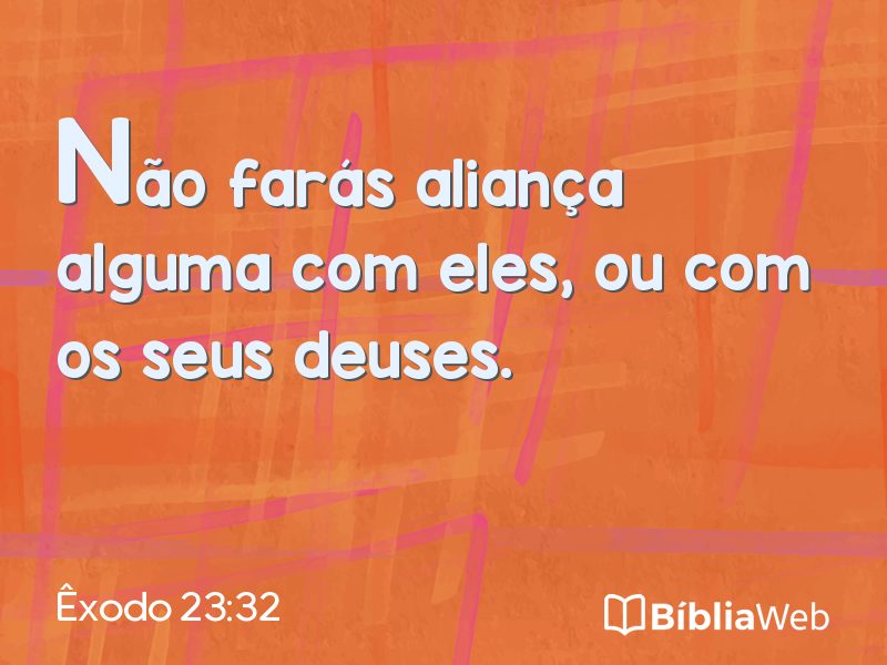 Êxodo 23:32 em imagem para compartilhar
