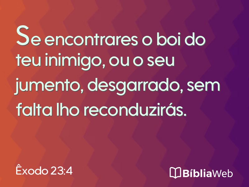 Êxodo 23:4 em imagem para compartilhar