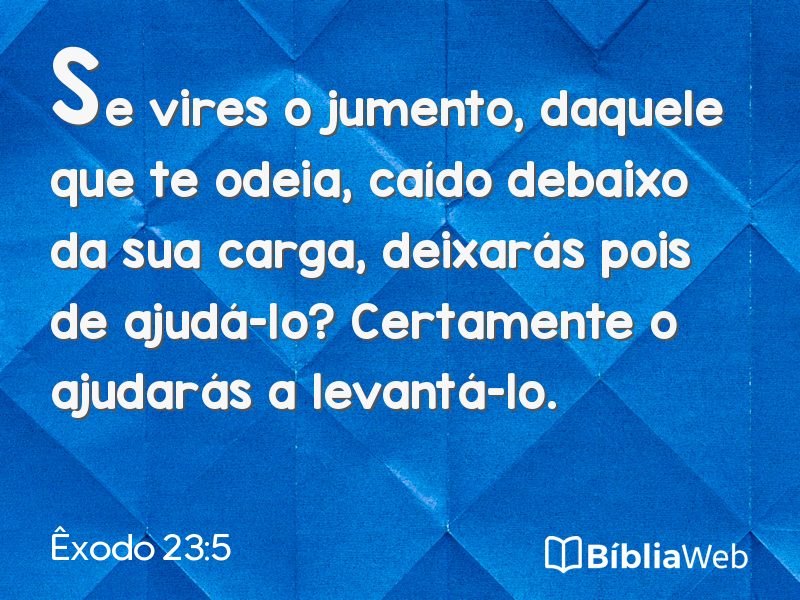 Êxodo 23:5 em imagem para compartilhar