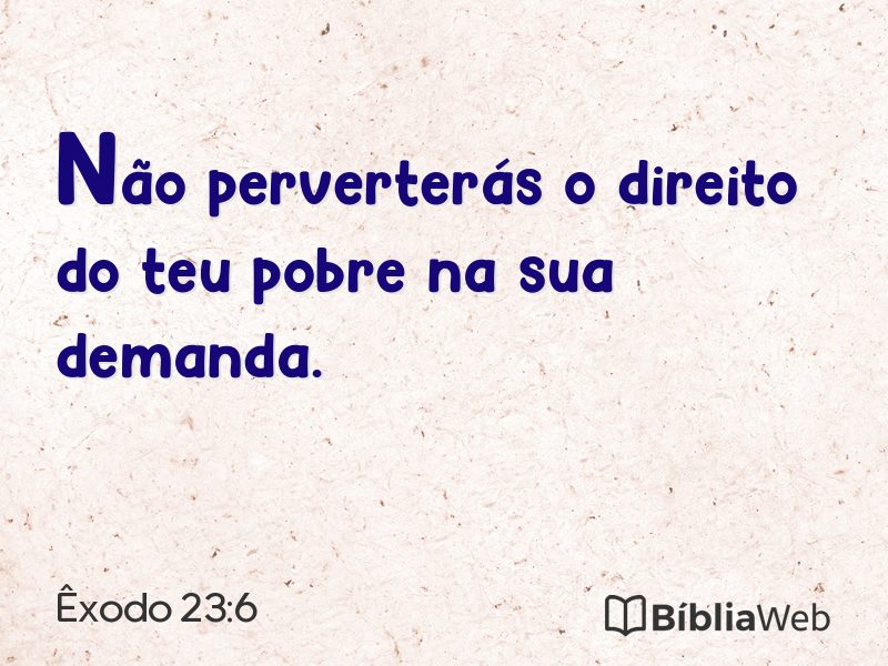 Êxodo 23:6 em imagem para compartilhar