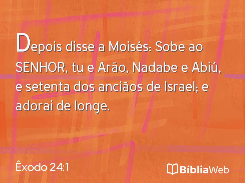 Êxodo 24:1 em imagem para compartilhar