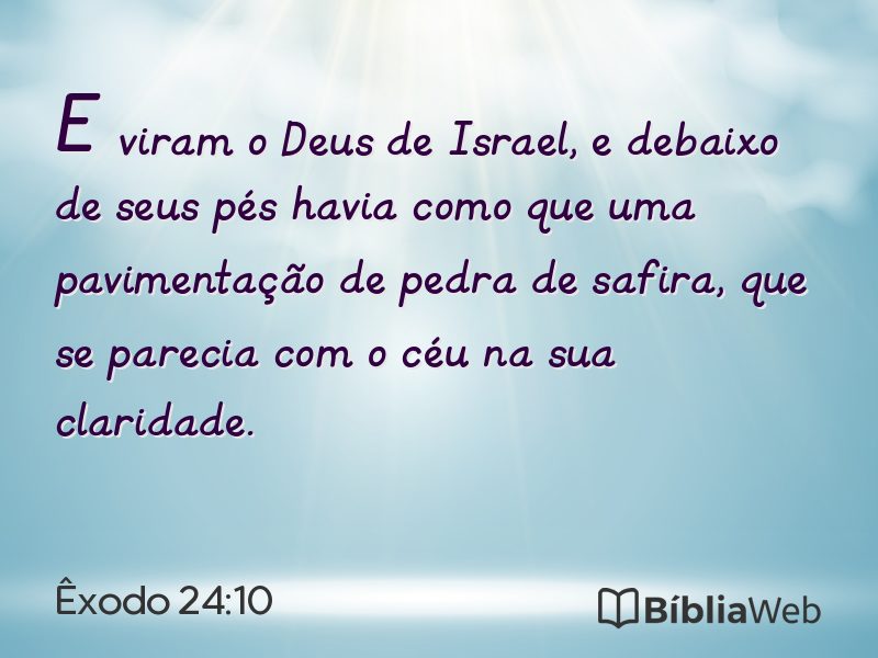 Êxodo 24:10 em imagem para compartilhar