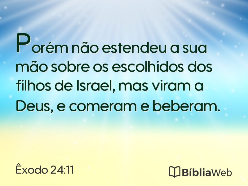 Êxodo 24:11 em imagem para compartilhar