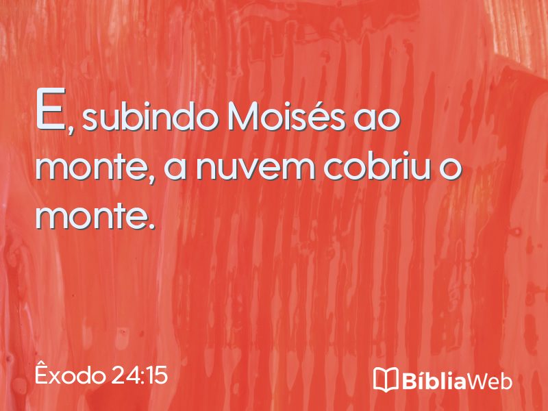 Êxodo 24:15 em imagem para compartilhar
