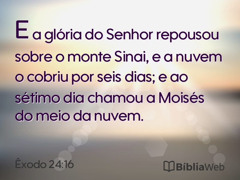 Êxodo 24:16 em imagem para compartilhar