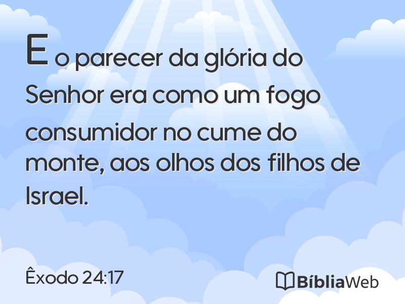 Êxodo 24:17 em imagem para compartilhar
