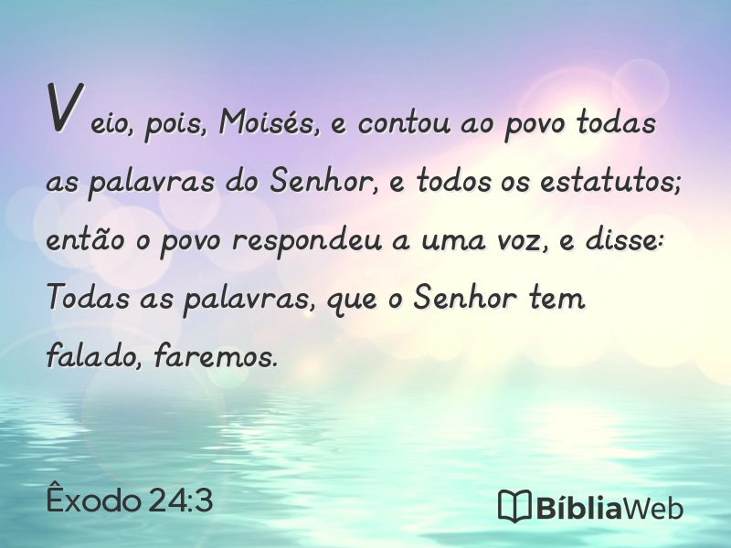 Êxodo 24:3 em imagem para compartilhar