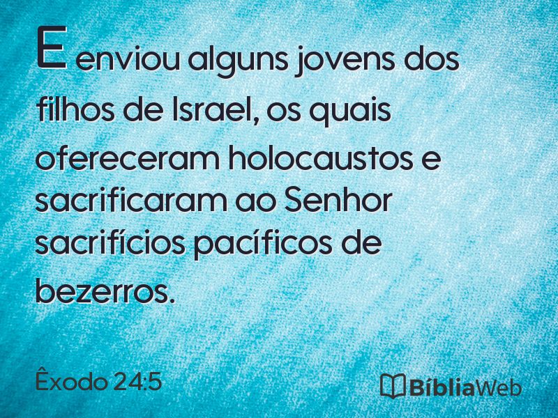 Êxodo 24:5 em imagem para compartilhar
