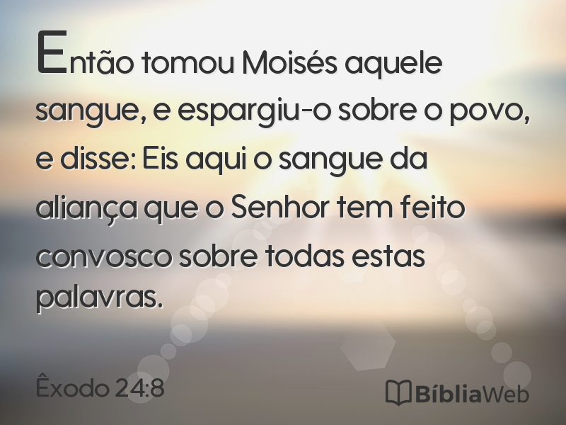 Êxodo 24:8 em imagem para compartilhar