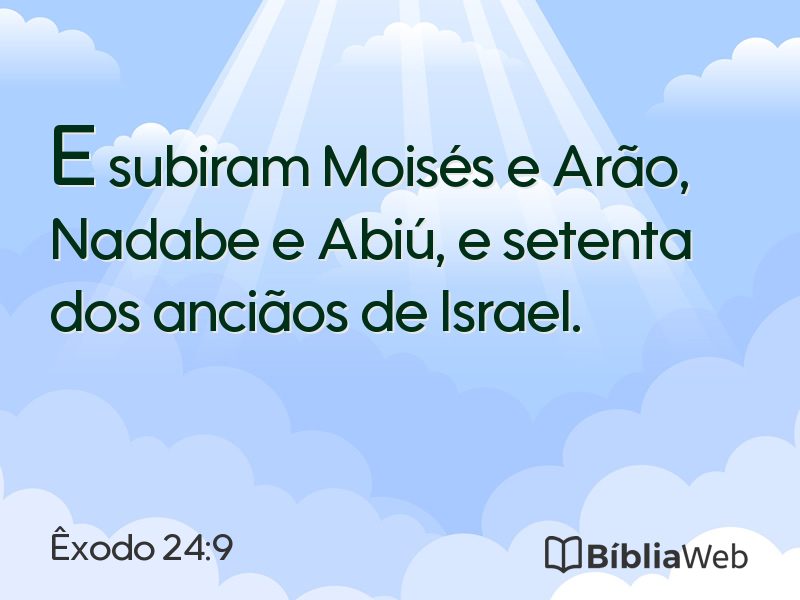 Êxodo 24:9 em imagem para compartilhar