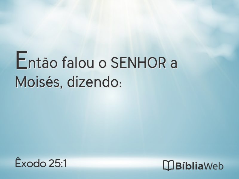 Êxodo 25:1 em imagem para compartilhar