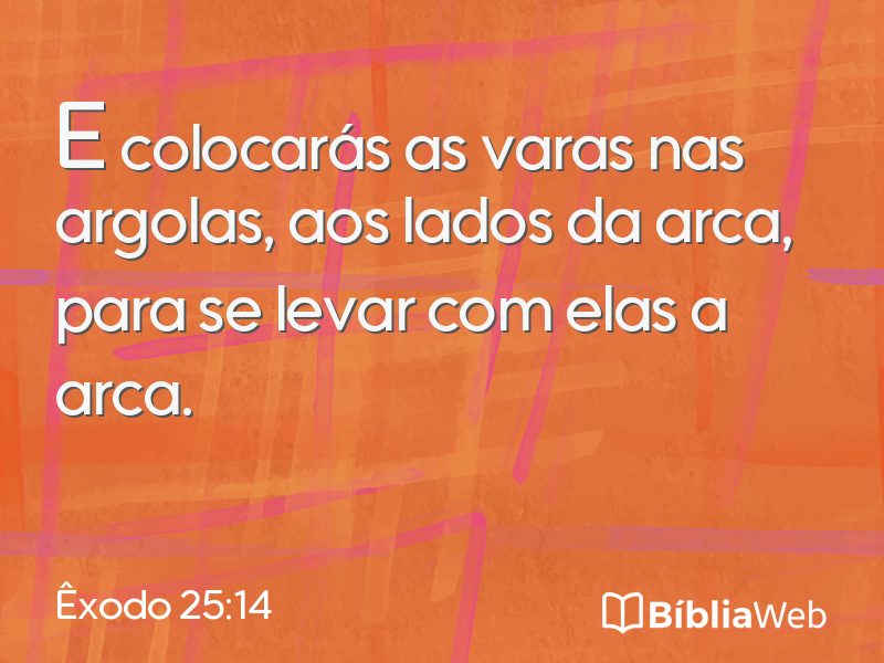 Êxodo 25:14 em imagem para compartilhar