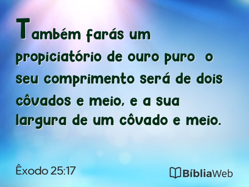 Êxodo 25:17 em imagem para compartilhar
