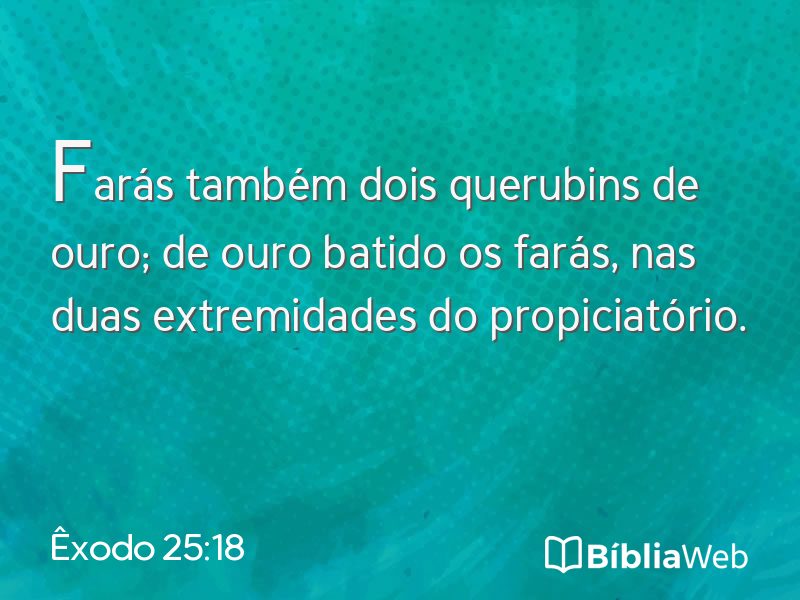 Êxodo 25:18 em imagem para compartilhar