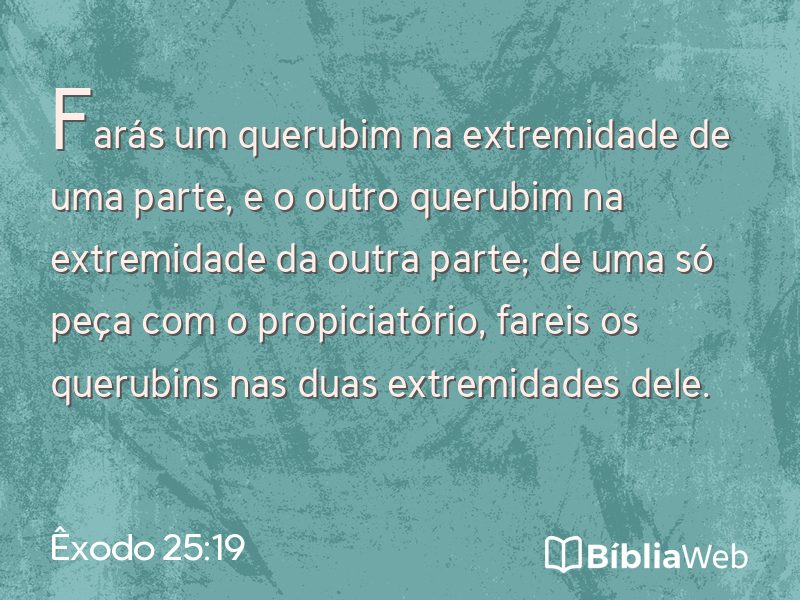 Êxodo 25:19 em imagem para compartilhar