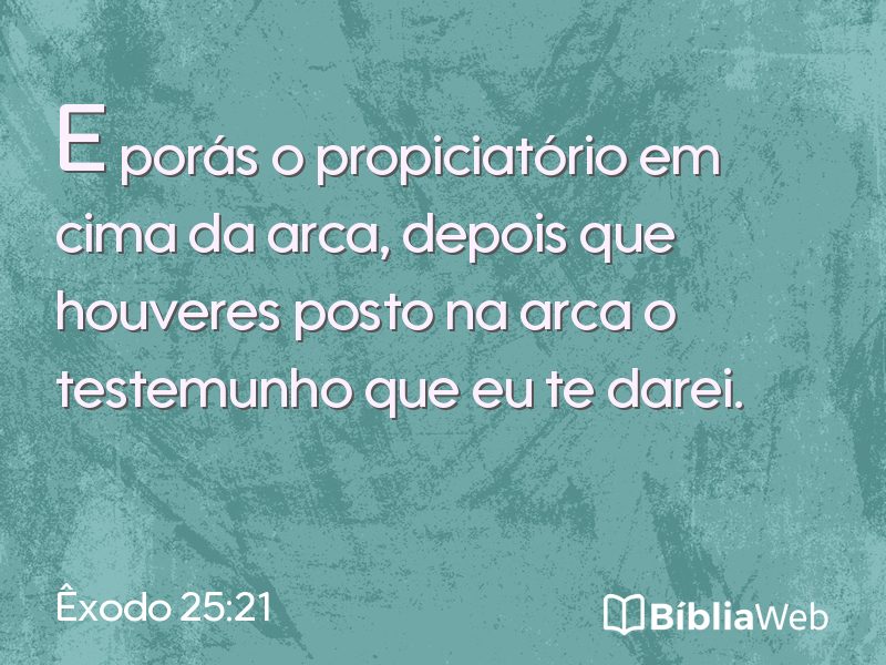 Êxodo 25:21 em imagem para compartilhar