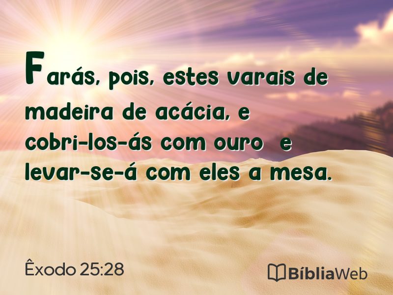 Êxodo 25:28 em imagem para compartilhar