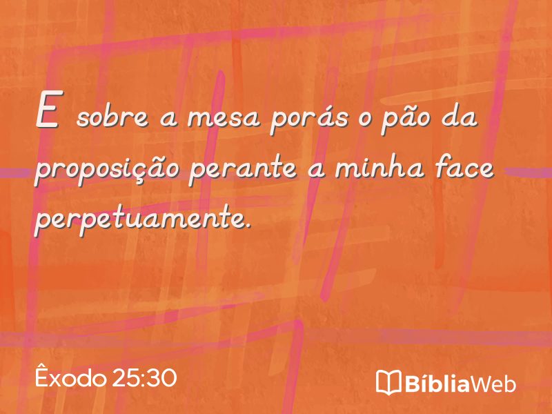 Êxodo 25:30 em imagem para compartilhar