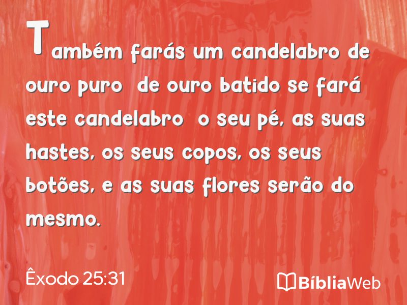 Êxodo 25:31 em imagem para compartilhar