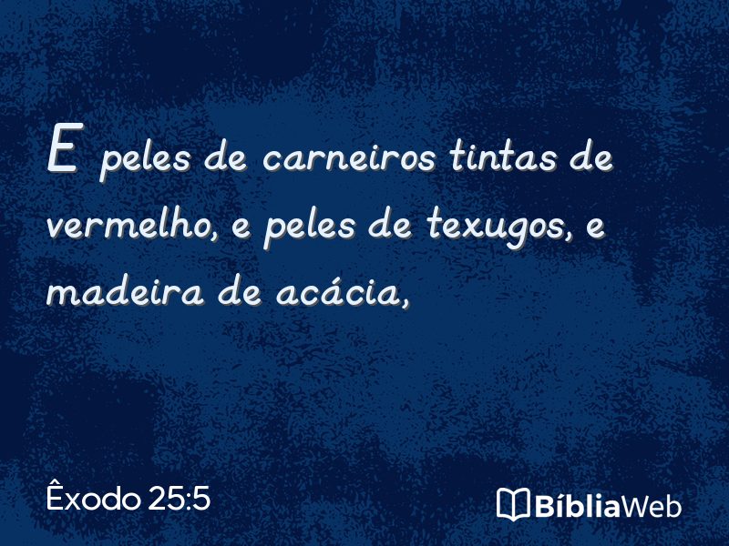 Êxodo 25:5 em imagem para compartilhar