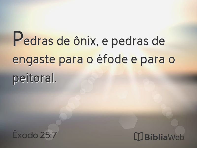 Êxodo 25:7 em imagem para compartilhar