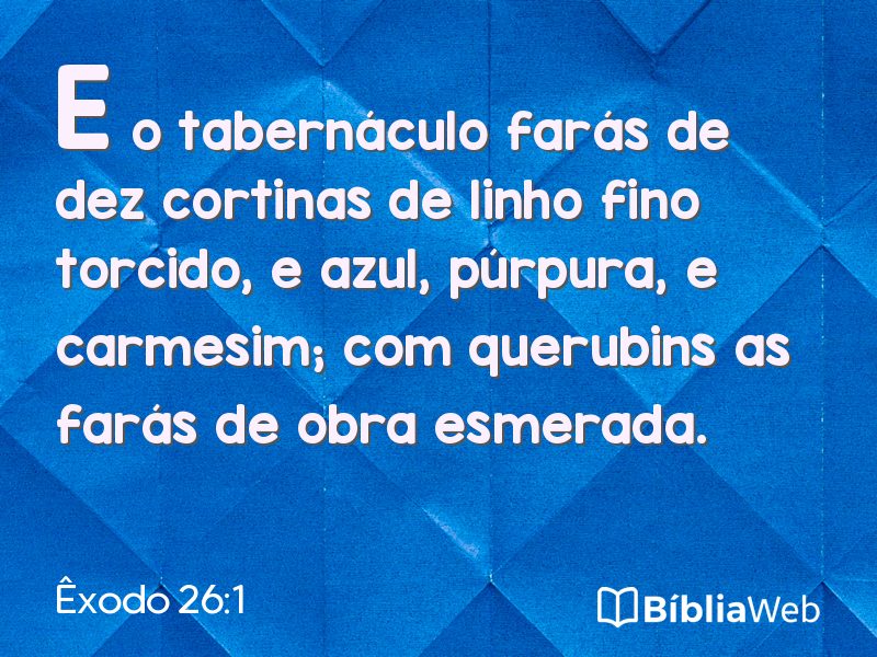 Êxodo 26:1 em imagem para compartilhar