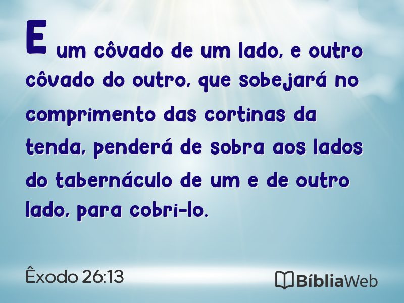 Êxodo 26:13 em imagem para compartilhar