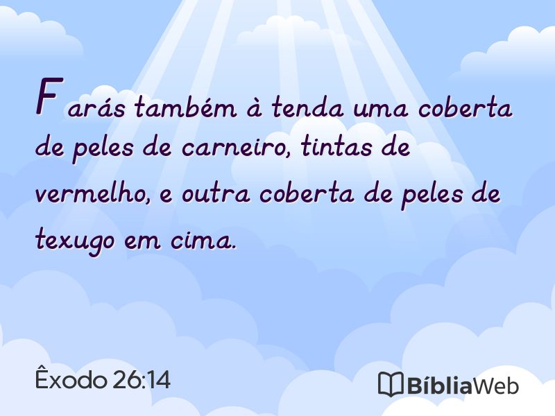 Êxodo 26:14 em imagem para compartilhar