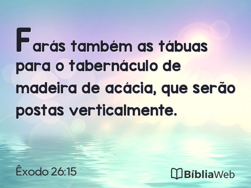 Êxodo 26:15 em imagem para compartilhar