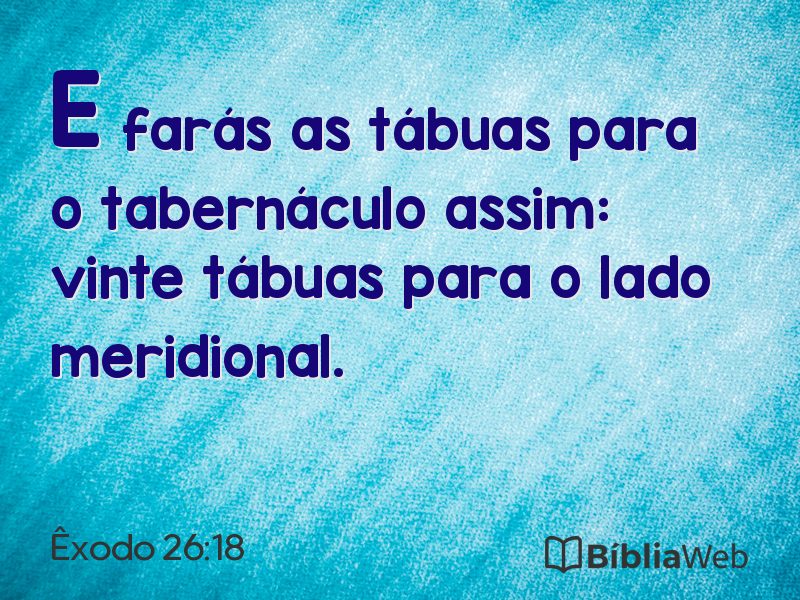 Êxodo 26:18 em imagem para compartilhar