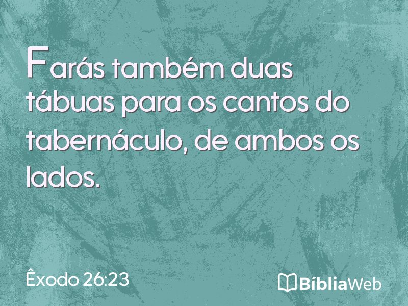 Êxodo 26:23 em imagem para compartilhar