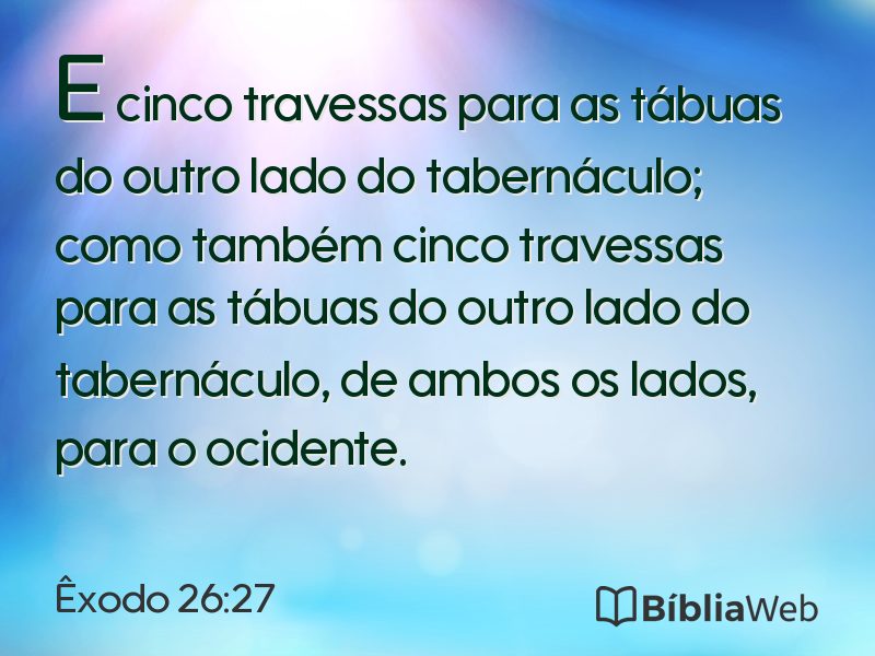 Êxodo 26:27 em imagem para compartilhar