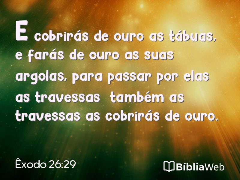 Êxodo 26:29 em imagem para compartilhar