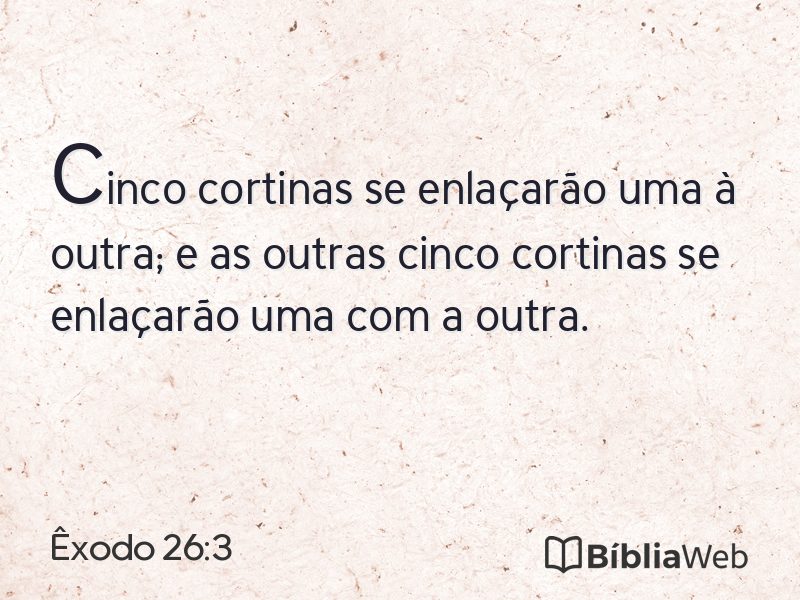 Êxodo 26:3 em imagem para compartilhar