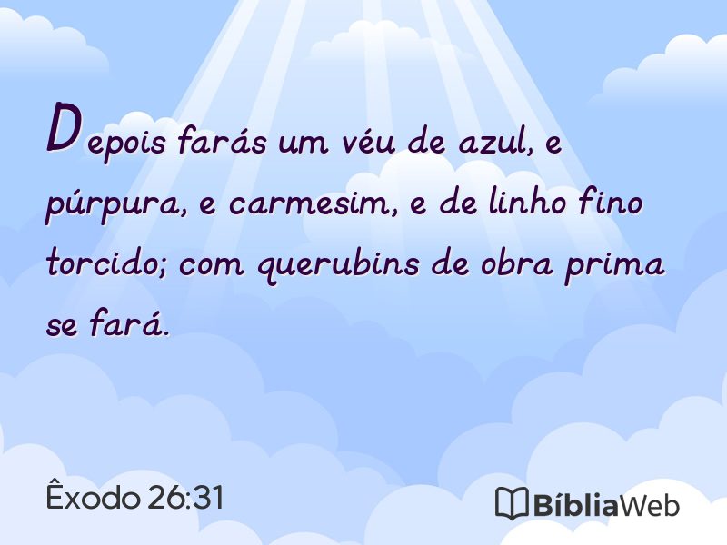 Êxodo 26:31 em imagem para compartilhar