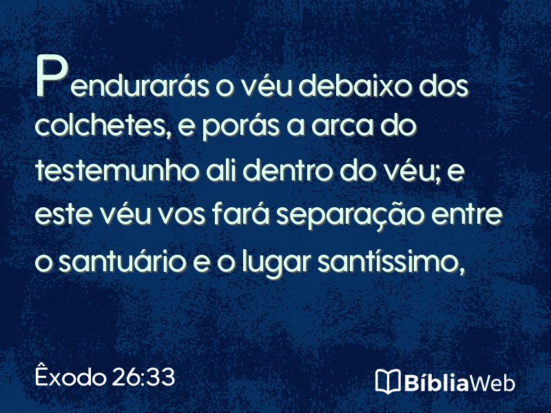Êxodo 26:33 em imagem para compartilhar