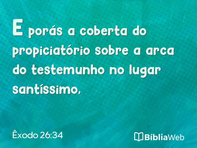 Êxodo 26:34 em imagem para compartilhar