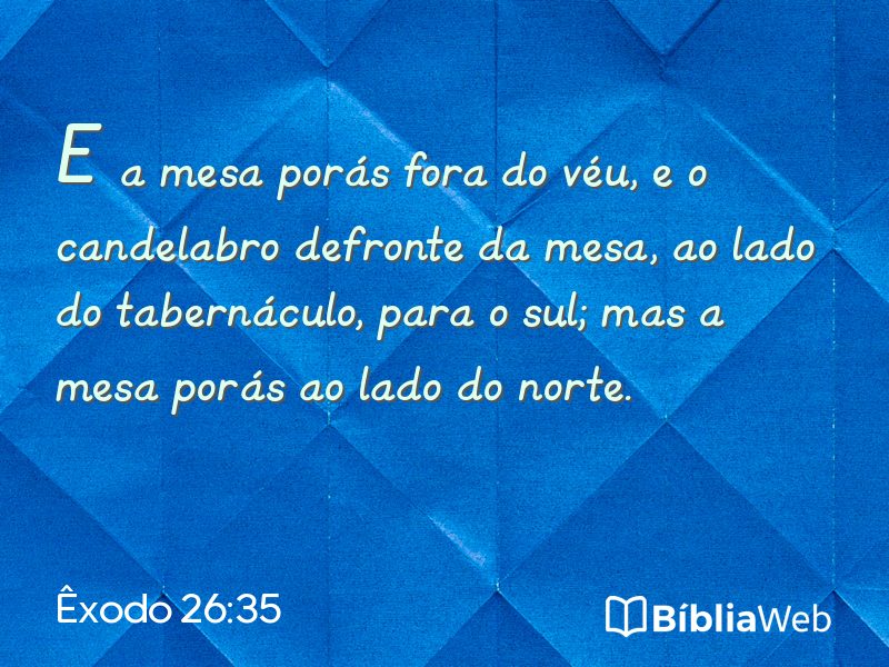 Êxodo 26:35 em imagem para compartilhar