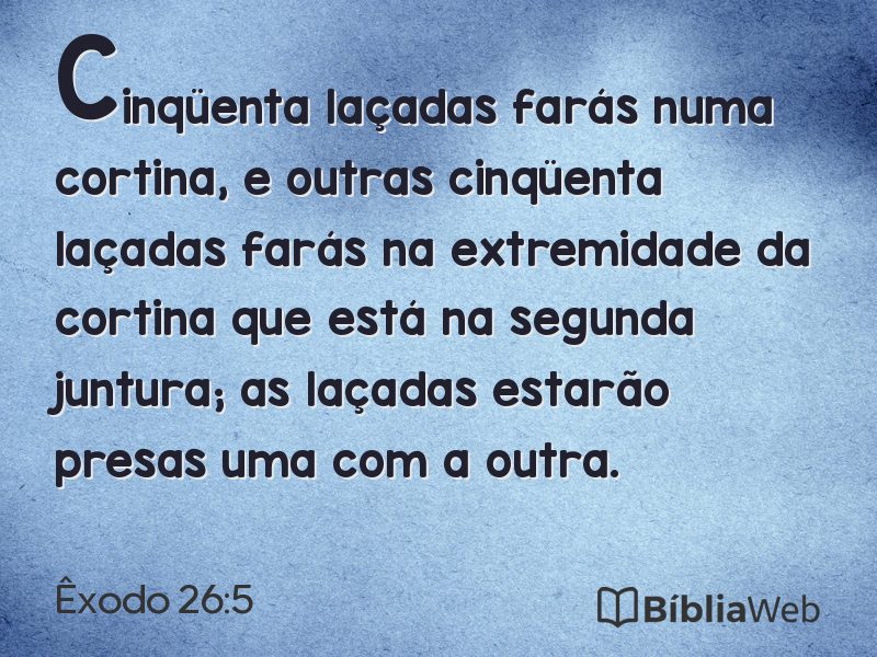 Êxodo 26:5 em imagem para compartilhar