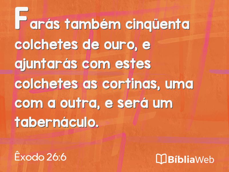 Êxodo 26:6 em imagem para compartilhar