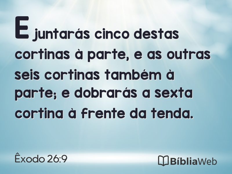 Êxodo 26:9 em imagem para compartilhar