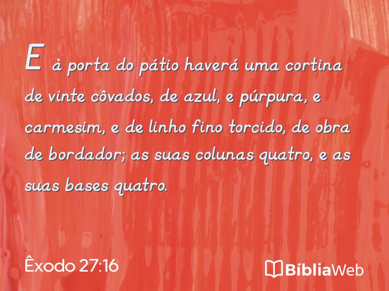 Êxodo 27:16 em imagem para compartilhar