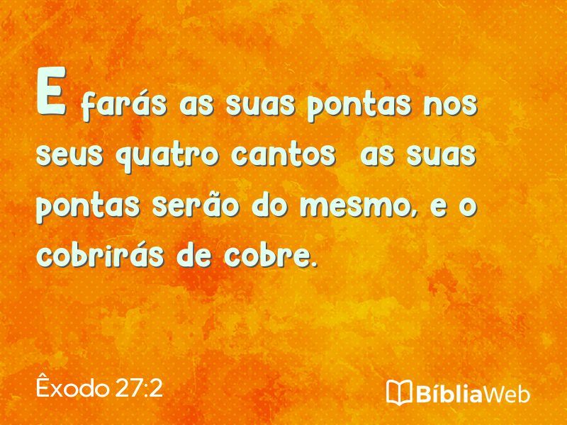 Êxodo 27:2 em imagem para compartilhar